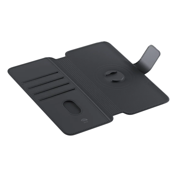 Magnetic flip cover with card storage